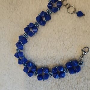 Blue Beaded Bracelet